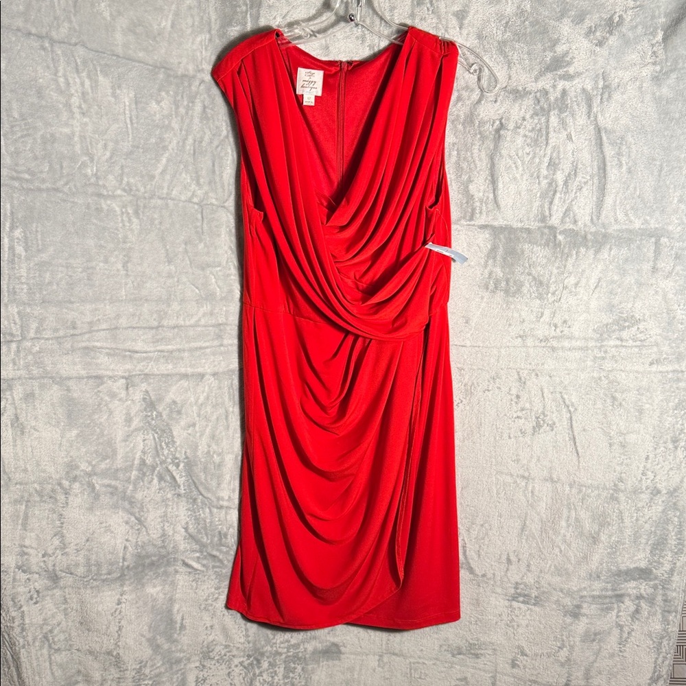 Suzi Chin for Maggy Boutique Vibrant Red Dress 12 Holiday special occasion